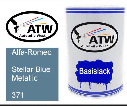 Alfa-Romeo, Stellar Blue Metallic, 371: 500ml Lackdose, von ATW Autoteile West.